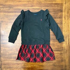 Polo by Ralph Lauren Black and Red Kids Dress Size M (8-10)